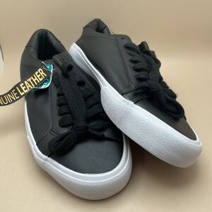 Tackle & Tides Men's‎ Black Leather Sneaker Casual Shoes Sz 8M NWT